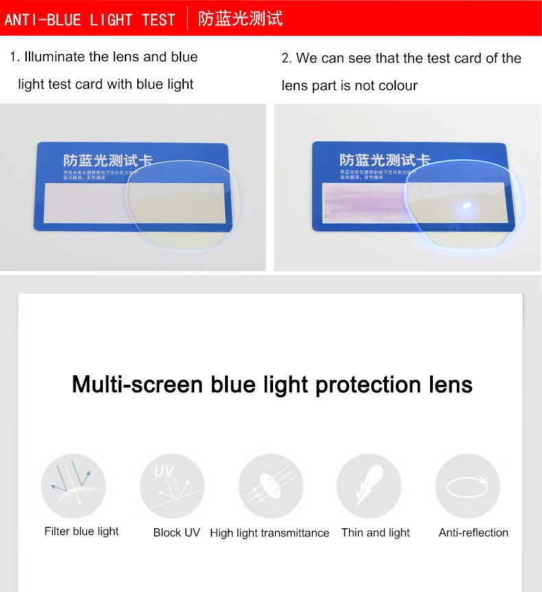  2090 TR90 Retro  Anti Blue Light Blocking Computer Anti Blue Light Optical Glasses