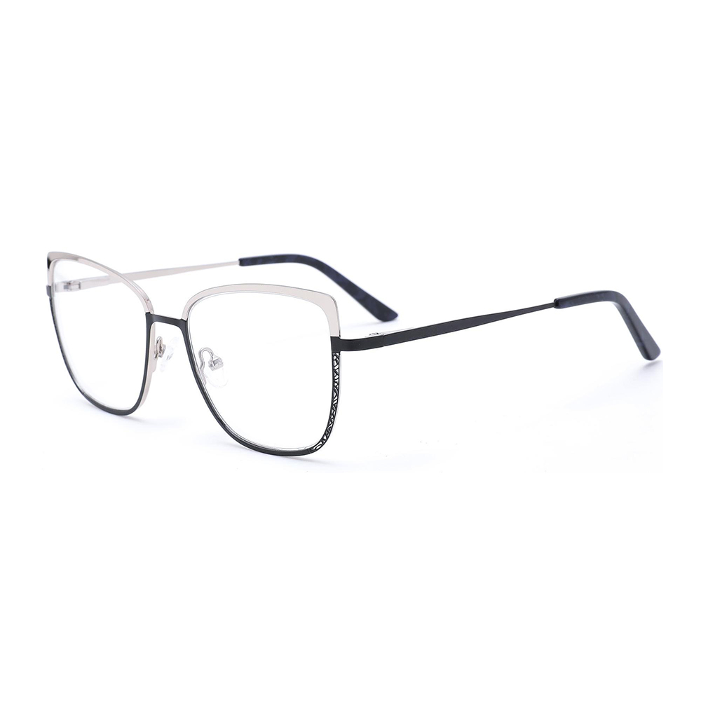 0077 New Trendy Double Color Decorative Hollow Optical Eyeglasses Frames