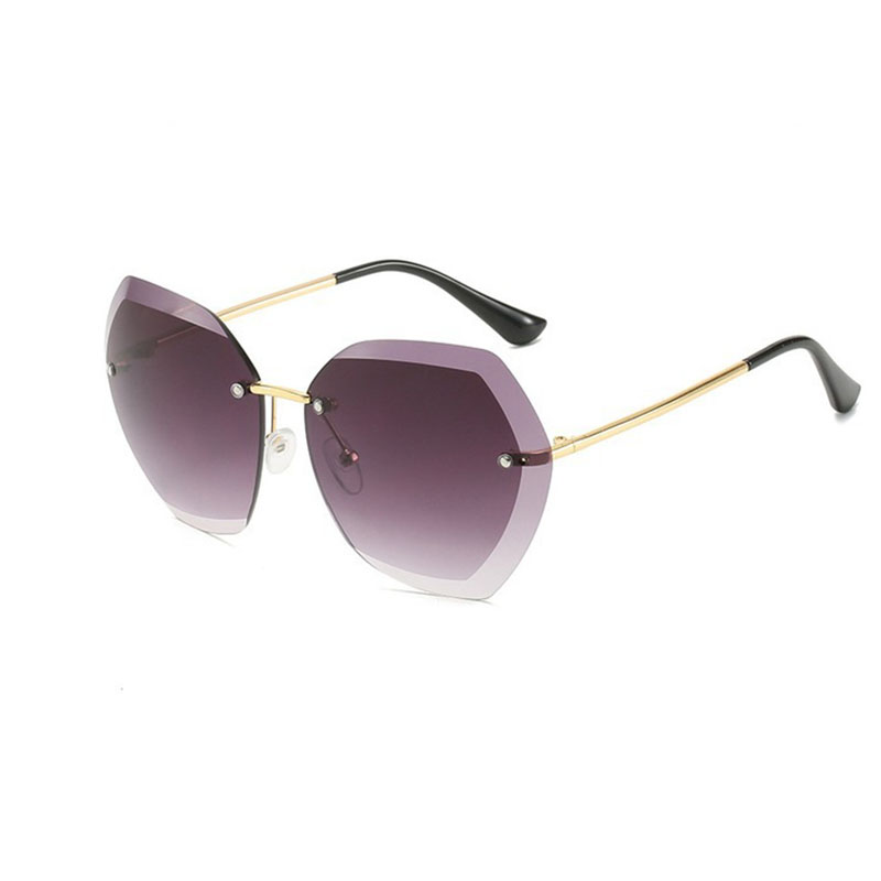 Polygonal Trimmed Sunglasses 2021 UV400 Oversized Shades Sunglasses