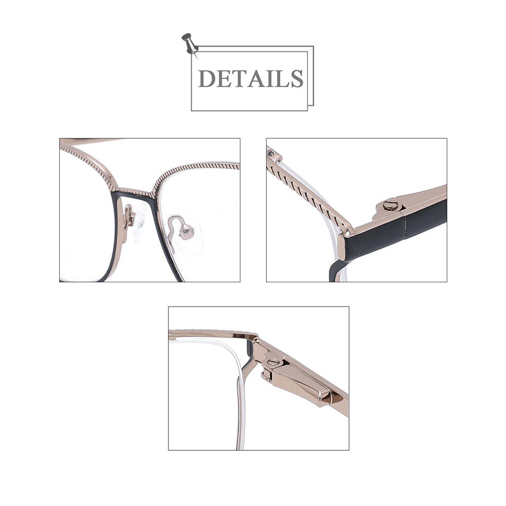 084 Oval Zipper Pattern Optical Frames Glasses Full Rim Eyeglasses Frames