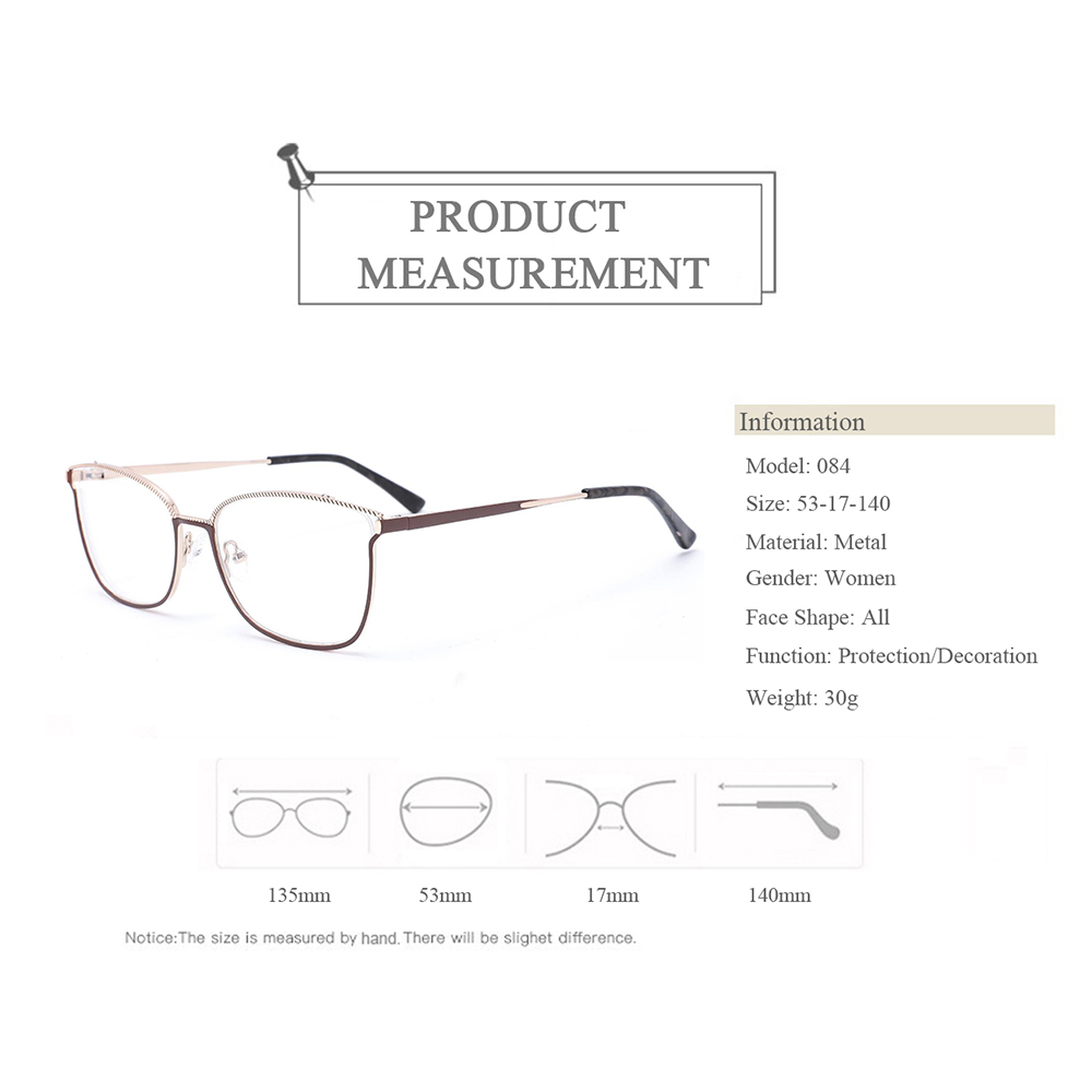 084 Oval Zipper Pattern Optical Frames Glasses Full Rim Eyeglasses Frames