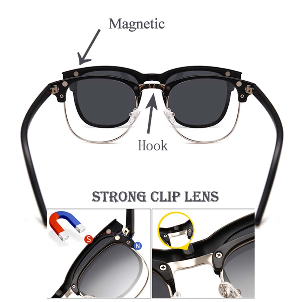 TR90 5 in 1 Set Clip On Sunglasses