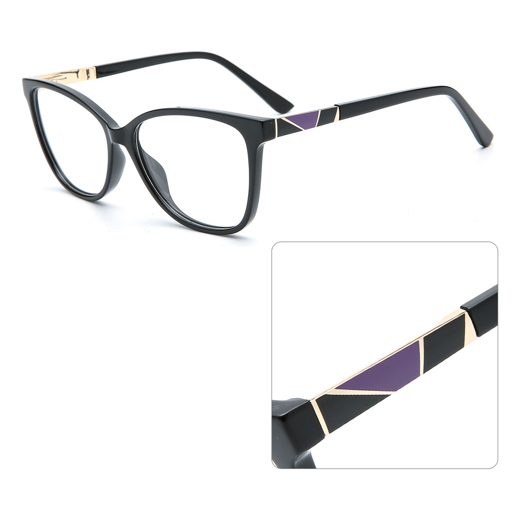 Women TR Optical Frames Metal Decoration Eyeglasses