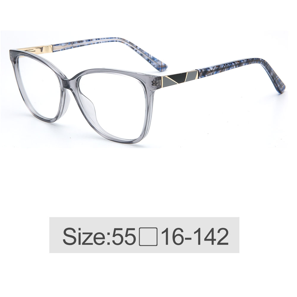 Women TR Optical Frames Metal Decoration Eyeglasses