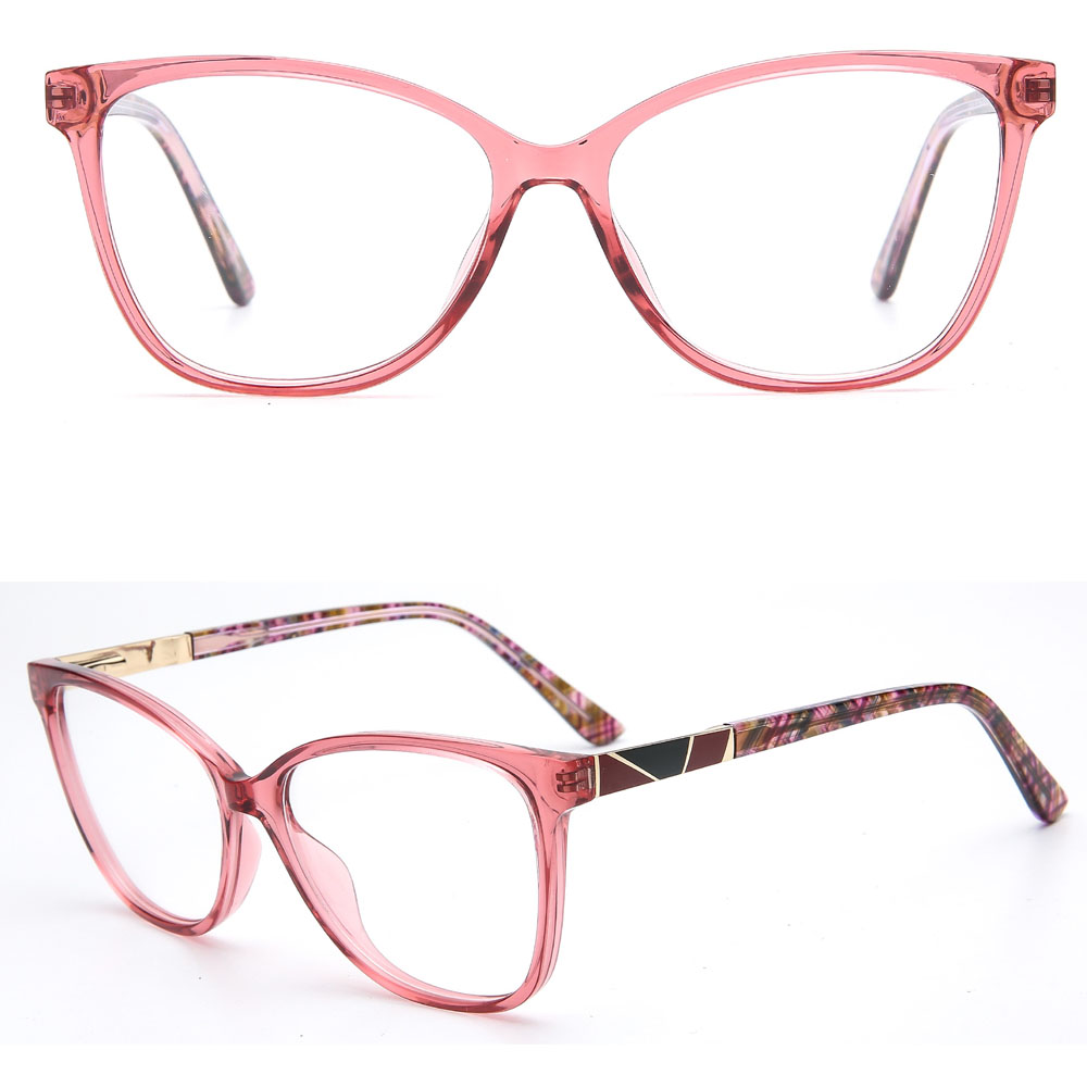 Women TR Optical Frames Metal Decoration Eyeglasses