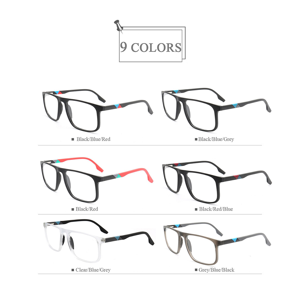 Active-106A Retro Square TR90 Unisex Multi Color Optical Glasses Frames 