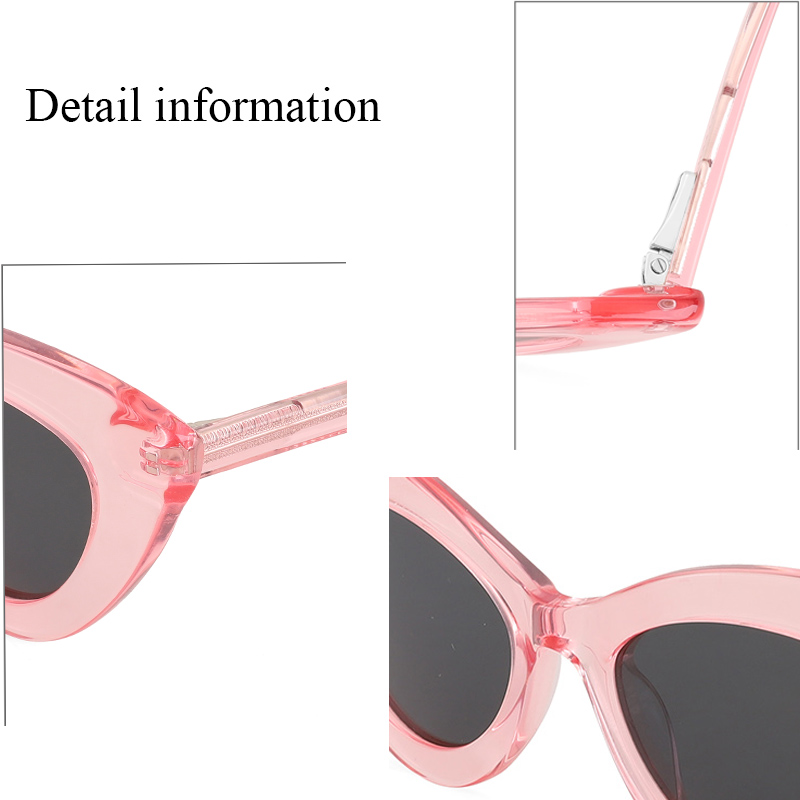 Newest Cat Eye Transparent Frame Acetate Sunglasses 2021