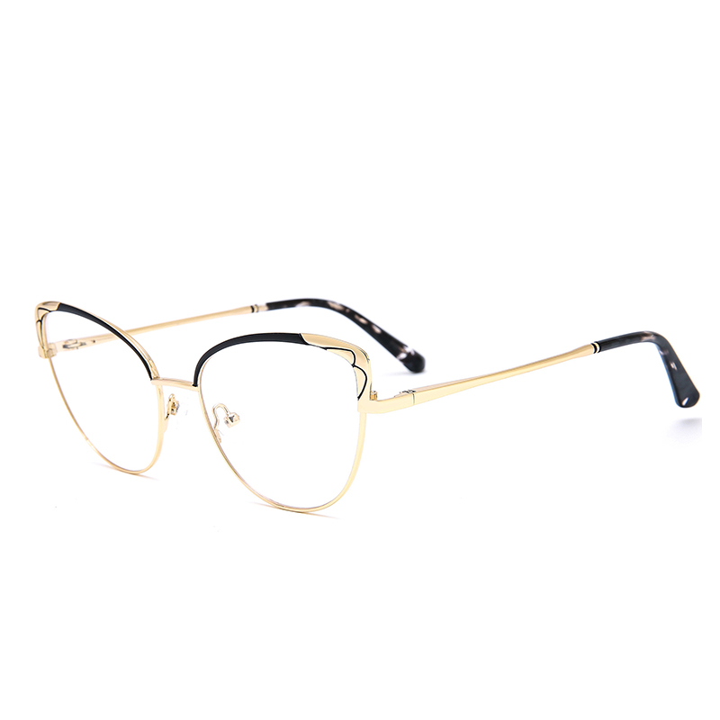  0179 Cat Eye Optical Metal Spring Hinge Eyeglasses 