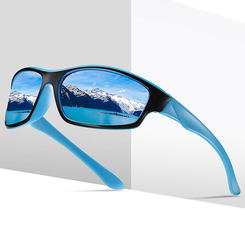 TR Full Frame Sports Sunglasses for Men Outdoor Cycling Glasses 3329 Dazzling Polarized Lens Sunglasses