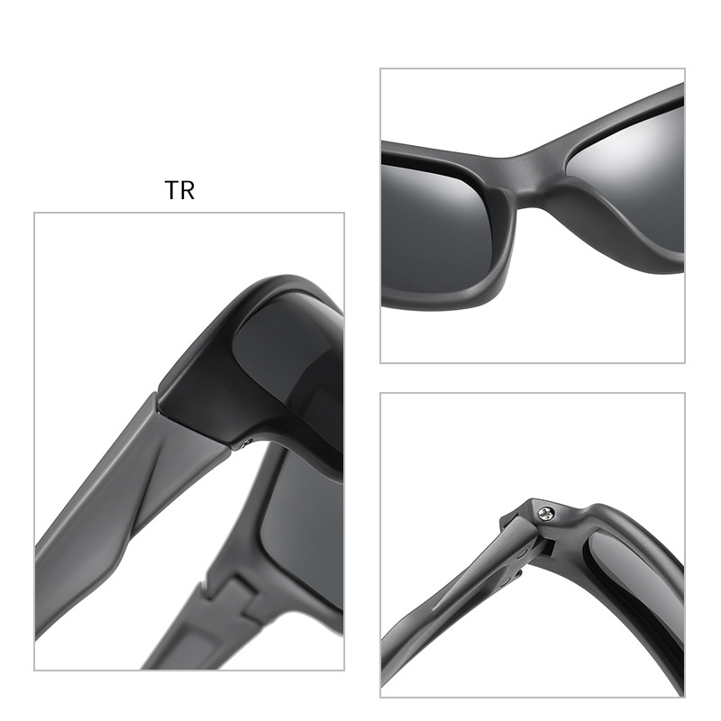 TR Full Frame Sports Sunglasses for Men Outdoor Cycling Glasses 3329 Dazzling Polarized Lens Sunglasses