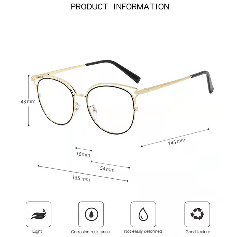 95623 Blue Light Blocking Glasses Metal Optical Eyewear Computer Eyeglasses