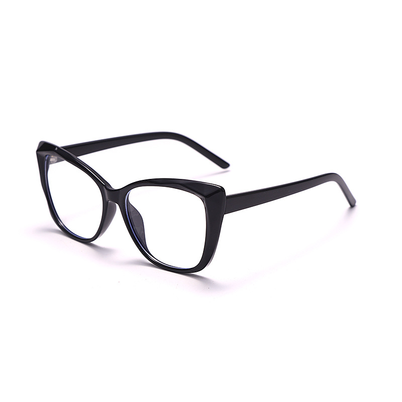 2001-Trendy Oversize Optical Frame Fancy Style TR90 Anti Blue Flat Glasses Women
