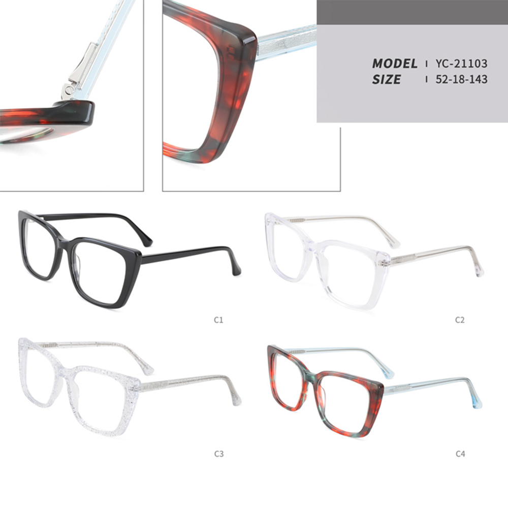 Acetate Optical Frame Fashion New Women Eyewear Glasses Luxury Women Glasses