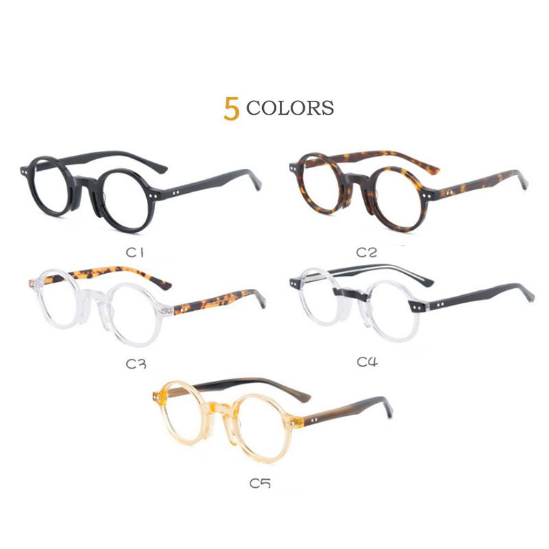 Retro Small Acetate Round Frame Optical Frame Classic Style Glasses 2021