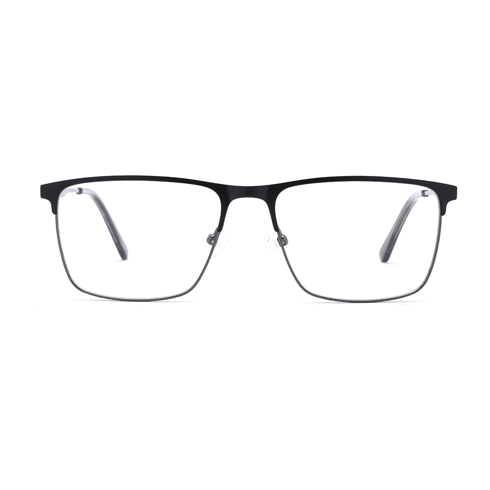 0091 2022 Trendy Design Men's Square Metal Optical Frames Glasses Wholesale