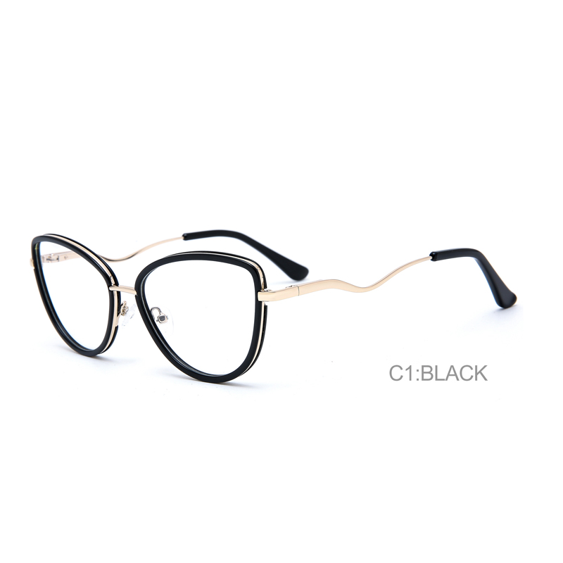 TL-3541A High end Artistic Metal Temple Spectacles Acetate Frames Women