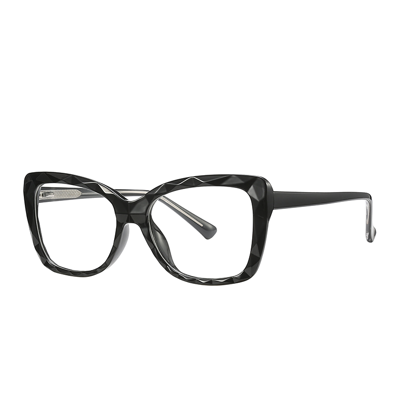TR 90 Cat-Eye Frame Glasses Anti blue Light Trend Spring CP Black Frame Flat Light Eyewear