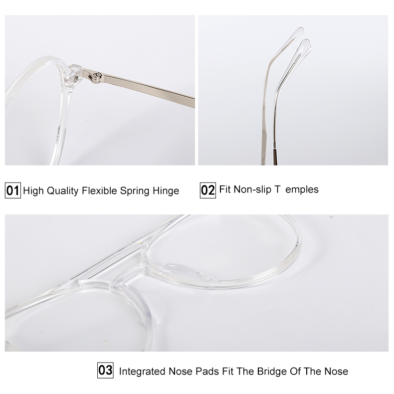 1.61Transparent Frame Prescription Progressive Glasses For Men Anti Blue Light Glasses Frame