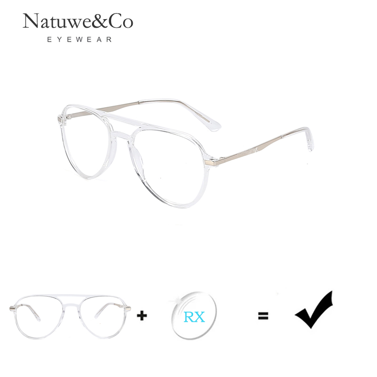 1.61Transparent Frame Prescription Progressive Glasses For Men Anti Blue Light Glasses Frame