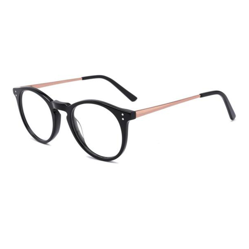 FG1085 Best Grade Round Acetate With Metal Eyewear Optical Glasses 