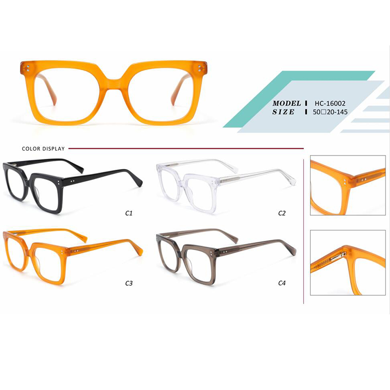 HC-16002 Square Oversize Custom Logo Acetate Optical Glasses 