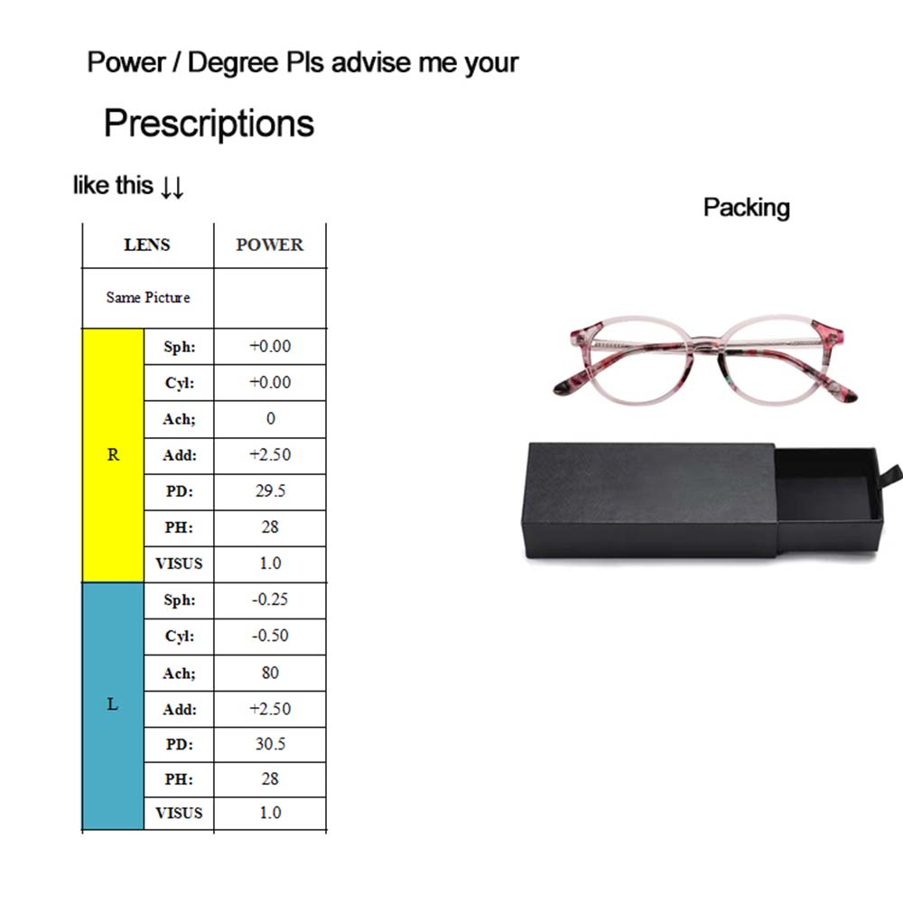 ME001 Acetate 1.56 SV HMC Kids Optical Frame RX lenses Prescription Eyeglasses