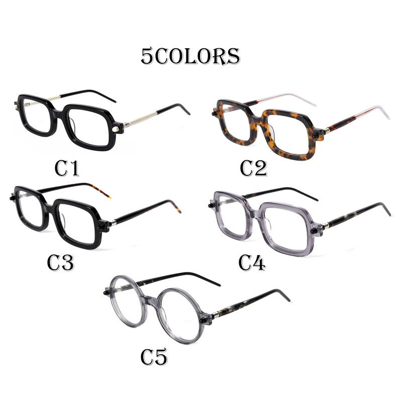 DHD001 Newest High-End Retro Square Acetate Frame Trendy Fashion Men Eyewaer 2022