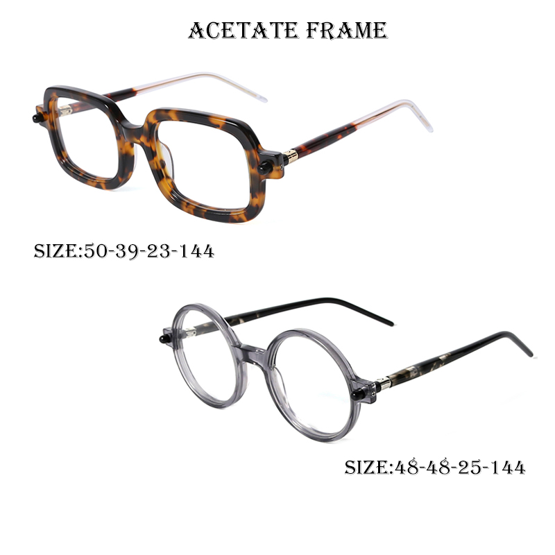 DHD001 Newest High-End Retro Square Acetate Frame Trendy Fashion Men Eyewaer 2022