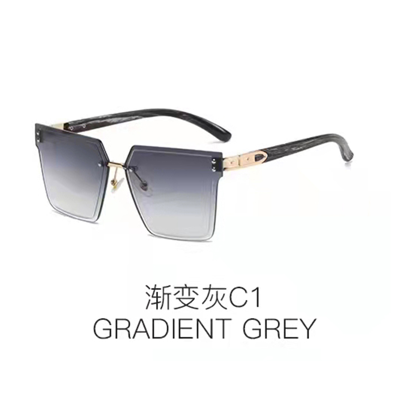 CF58334 Fashion Rimless Sunglasses Car Driving Oversized Sun Glasses Men