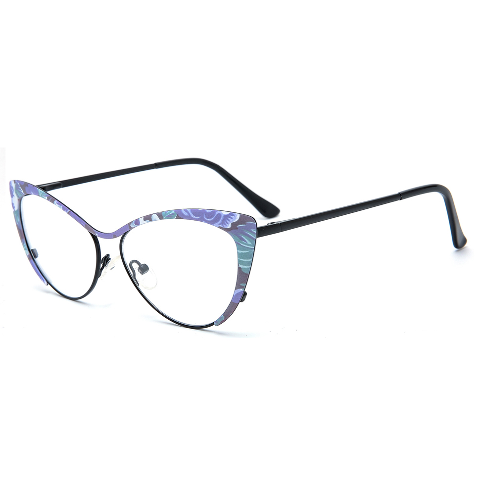 8077 Flower Eyeglasses Stainless Steel Optical Frames Eyeglasses