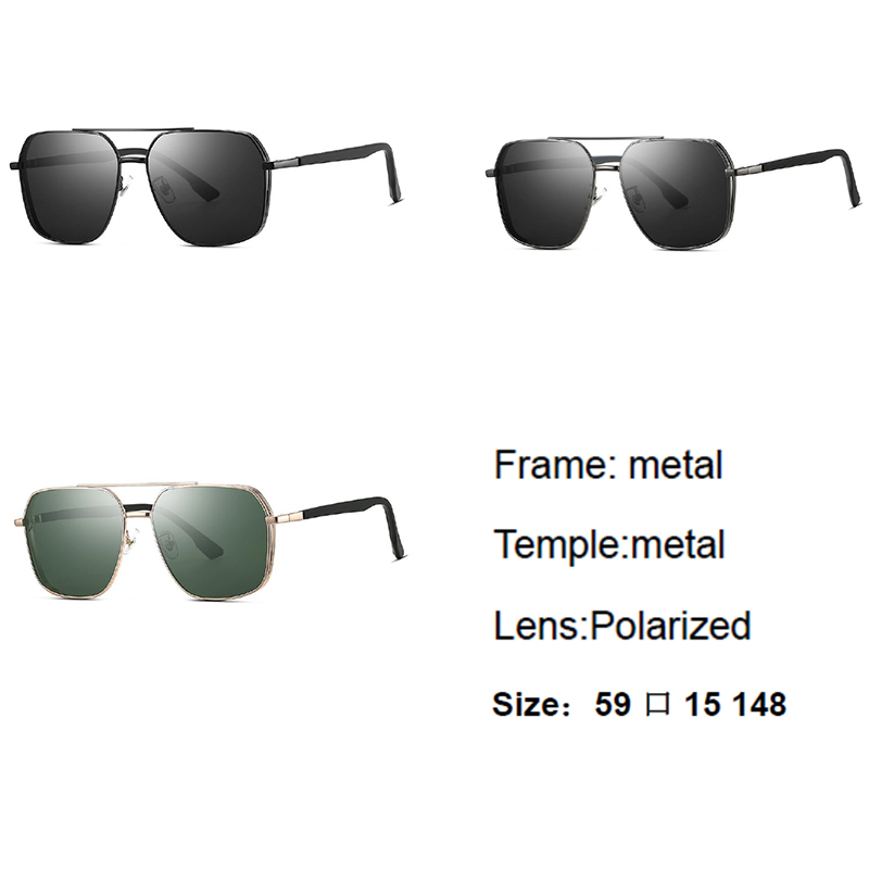 7161 2022 Newest Metal Custom Polarized Lens Men's Sunglasses