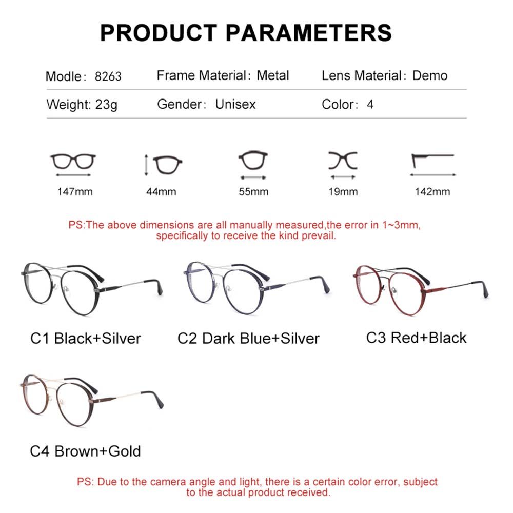 Men Fashion Metal New Arrival Optical  Frame Women Eyeglasses