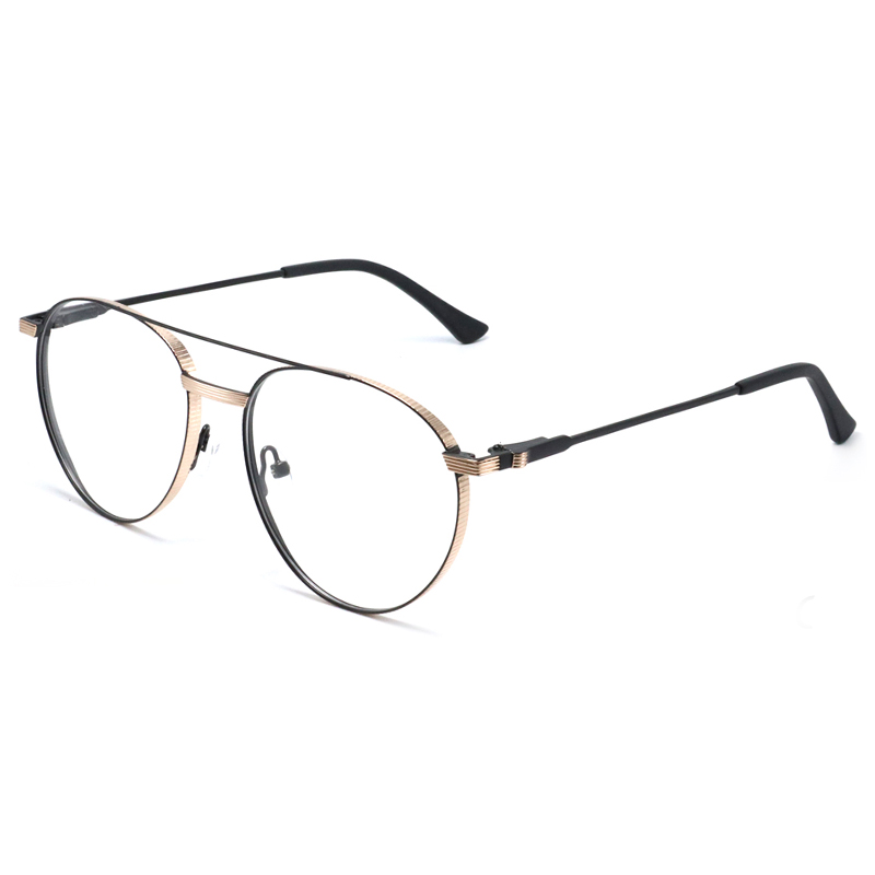 8237 Newest Custom Newest Metal Double Beam Women's Men Glasses