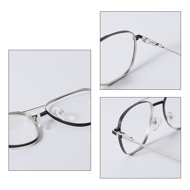 8224 Custom Full Frame High Quality Metal Double Beam Women's Men Glasses Frame 2022