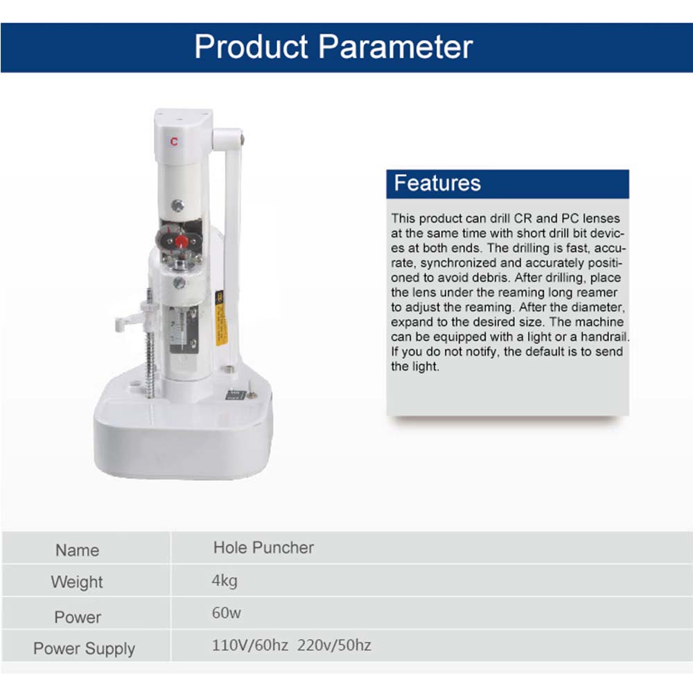 CP-2C optical lens drilling notching machine