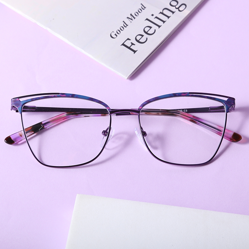 MK8240 Women Cat Eye Shape Optical Metal Eyeglass Frame