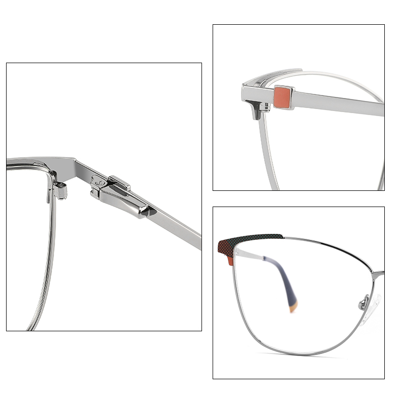 WMC-8311 Cat Eye Metal Spectacle Eyeglasses Frames Women Men High Quality Glasses