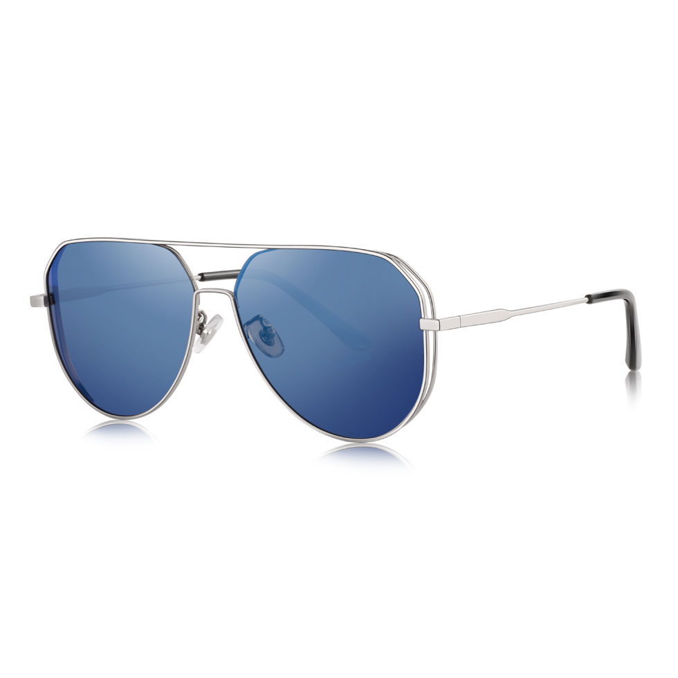 OPTICAL Wholesale Trendy Luxury Aviation Double Bridge Polarized UV Metal Sunglasses for Men 7068
