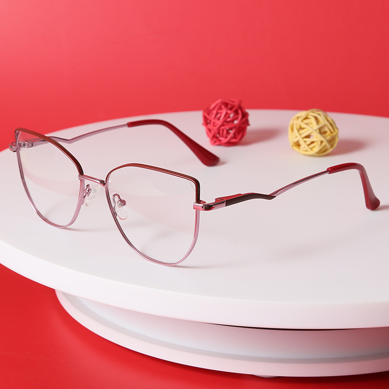 Best Quality Women Vintage Style Designer Cat-Eye Frame Double-Colors Metal Frames Eyewear 2022