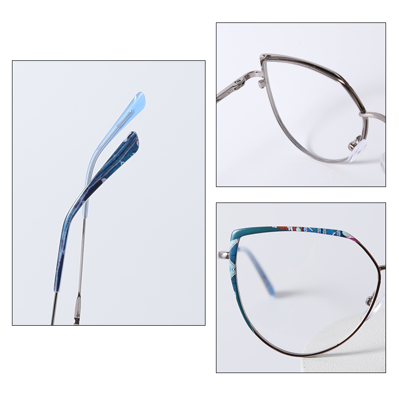 8258 New Fashion Custom Logo Woman Metal Optical Frame