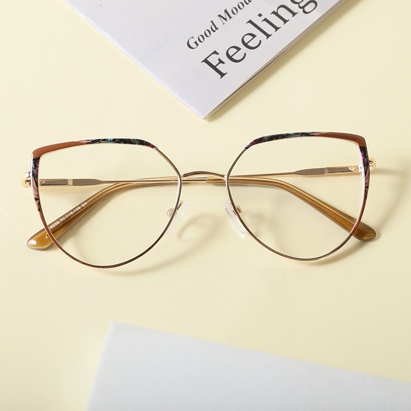 8258 New Fashion Custom Logo Woman Metal Optical Frame