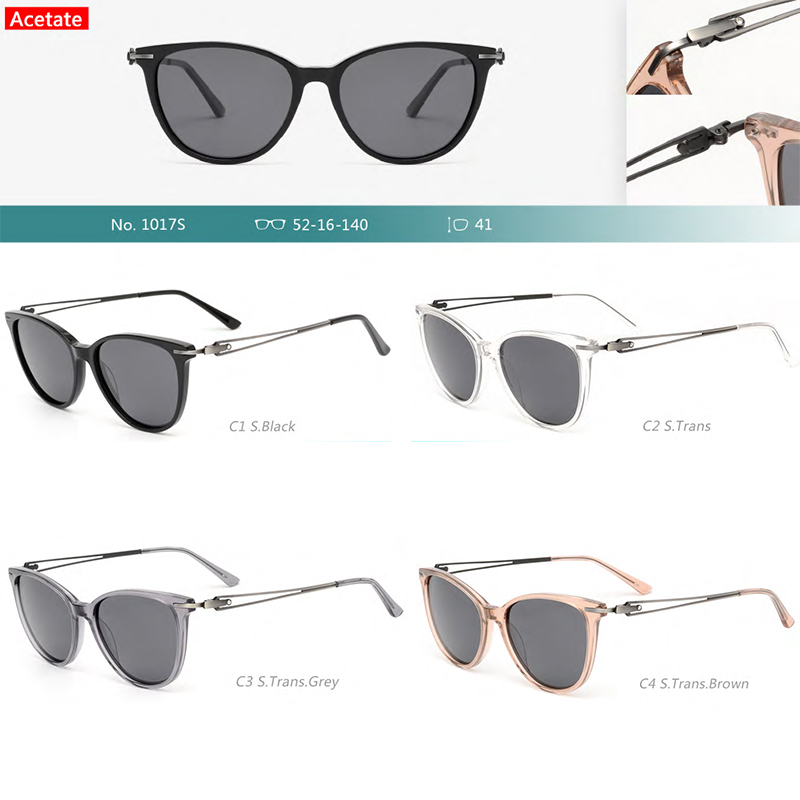 A-1017S Acetate Frame With Metal Leg Polarized Lens Women Men 2022 Fashion Sunglasses