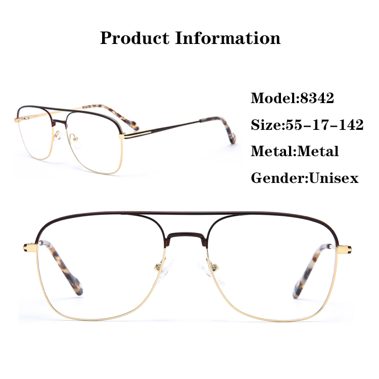 Vintage Gold Metal Frame Eyeglasses Retro Square Optical Lens Eyewear Clear Lens Glasses 2022