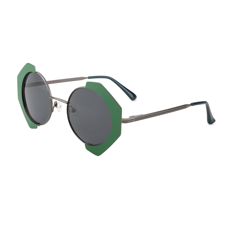 New Arrival Designer Women Men Fashion Retro Polygon Frame Women Polarized Lens Sunglasses