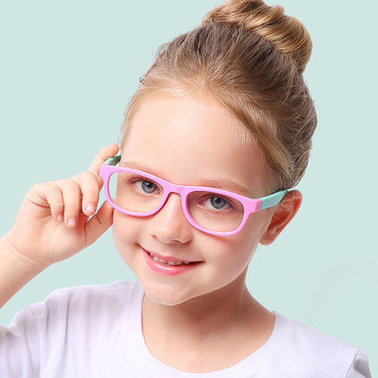MK512 Tr90 Kids Frames Glasses With Anti Blue Lens