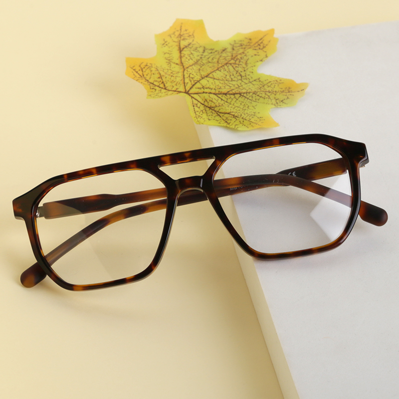 New Acetate Glasses Frames Men Women Brand Designer Double Bridge Optical Eyeglasses
