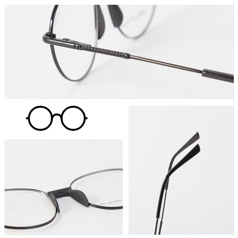 Ready Stock Round Square Mixed Metal Big Shape Frame Mixing Optical Eyeglass Eye Glasses LZ15002