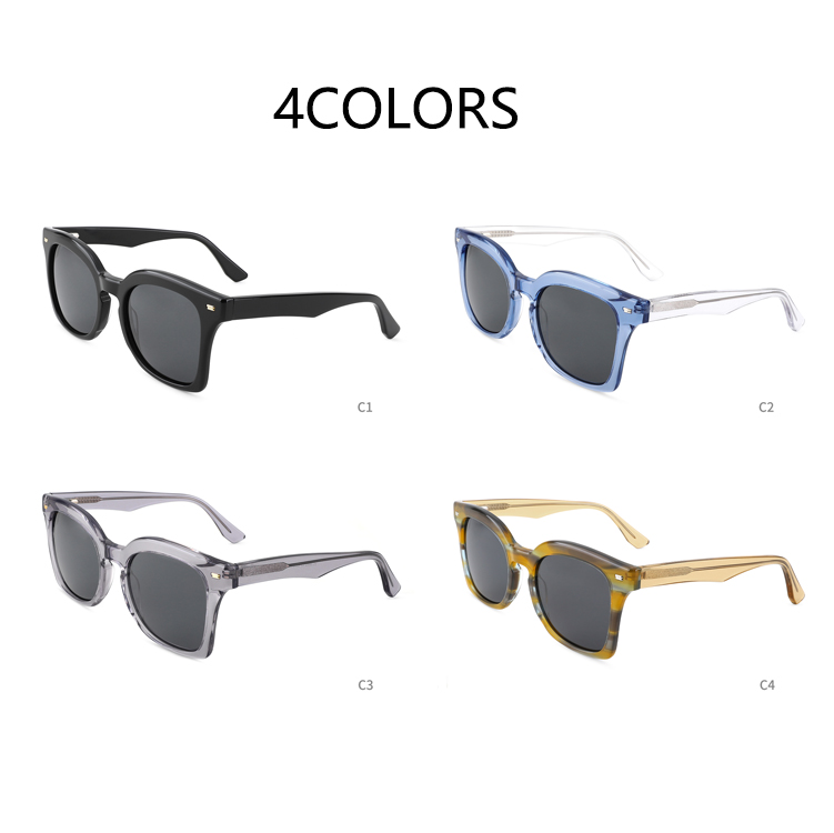 Men Sunglasses YC-39062 Retro Fashion Square Frame Polarized Sunglasses