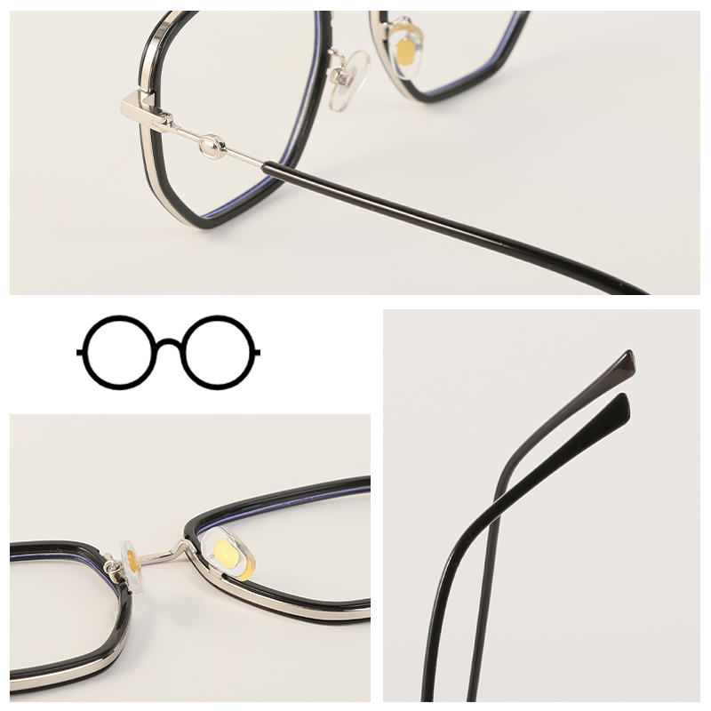 2201 New Arrival TR+Metal Optical Glasses Anti-Blue Light Lens Eyeglasses