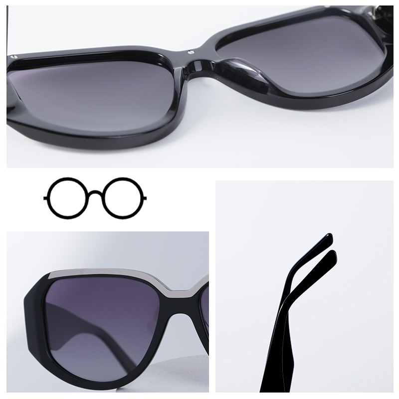 Polygon Acetate Frame Sunglasses Women Luxury Brand Designer Polarized Men Sunglasses